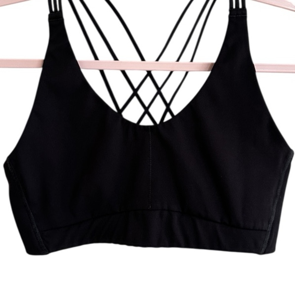 All In Motion Black Strappy Sports Bra Criss Cross Back Size S - Picture 5 of 12